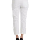 Chic White Cropped Jeans for Sophisticated Style - SEHABRANDS