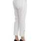 Chic White Cropped Jeans for Sophisticated Style - SEHABRANDS