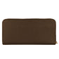 Exquisite Leather Zip Wallet in Brown - SEHABRANDS