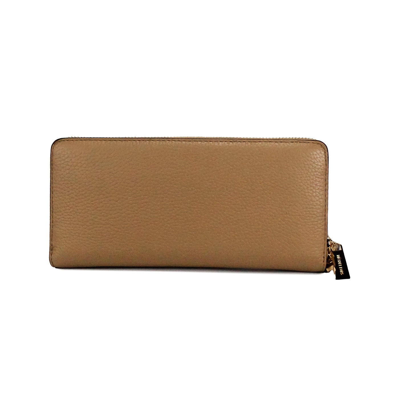 Jet Set Travel Large Camel Leather Continental Wristlet Wallet - SEHABRANDS