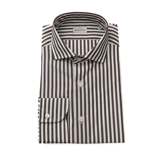 Brown Cotton Men Shirt - SEHABRANDS