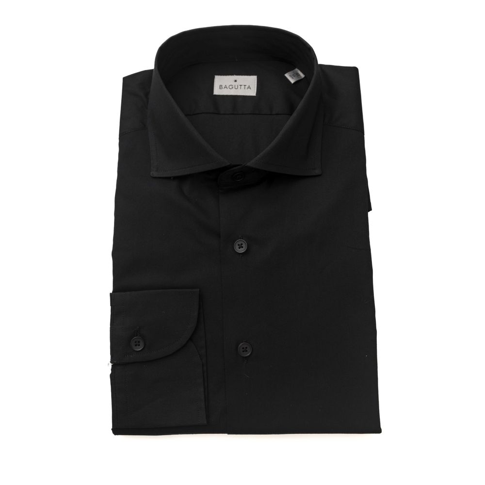 Black Cotton Men's Shirt - SEHABRANDS