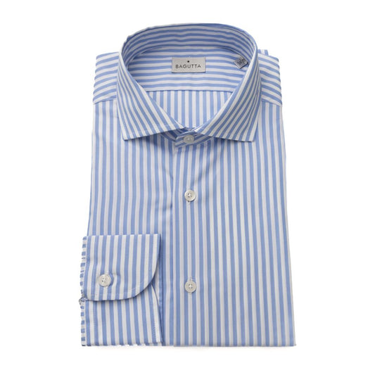 Light Blue Cotton Men Shirt - SEHABRANDS