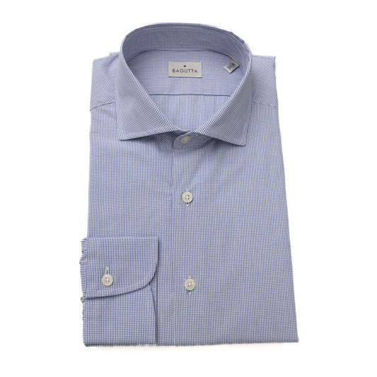 Light Blue Cotton Men Shirt - SEHABRANDS