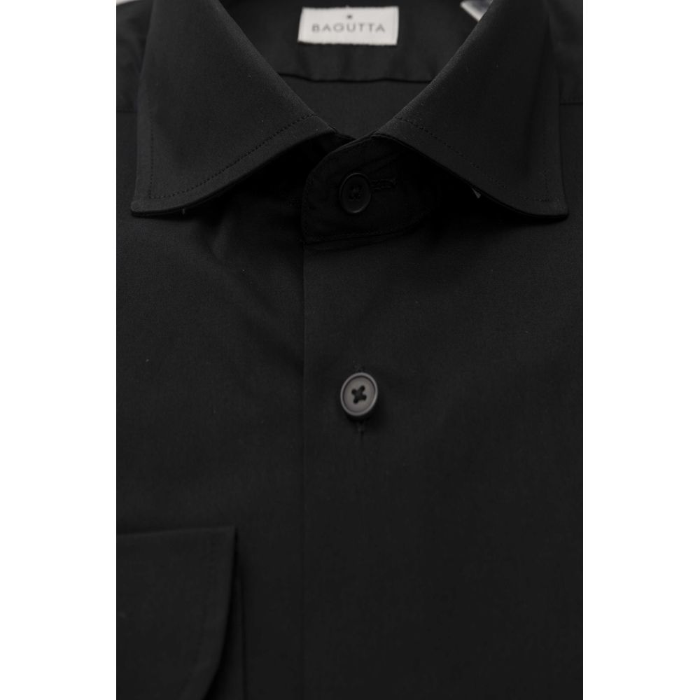 Black Cotton Men's Shirt - SEHABRANDS