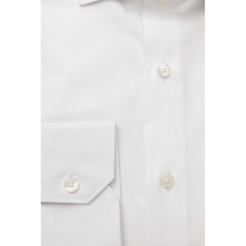 White Cotton Men Shirt - SEHABRANDS