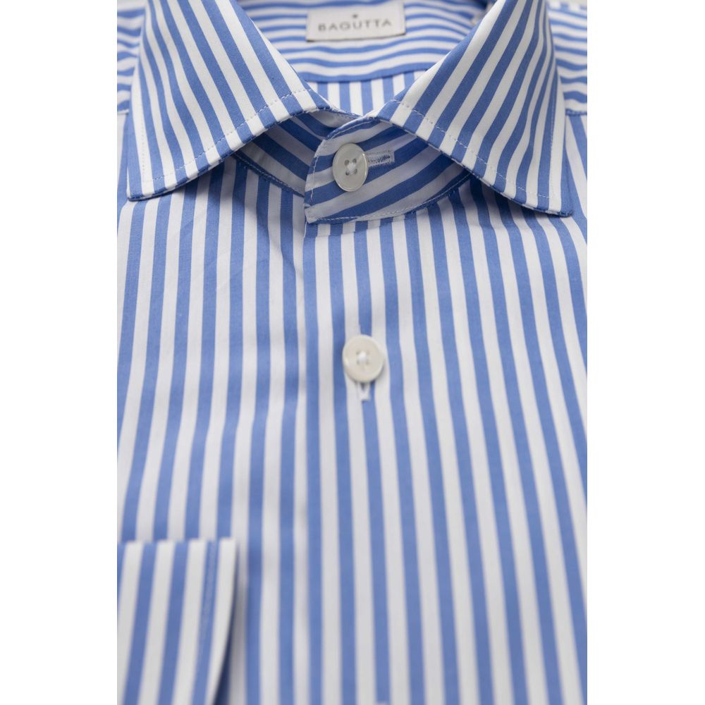 Light Blue Cotton Men Shirt - SEHABRANDS