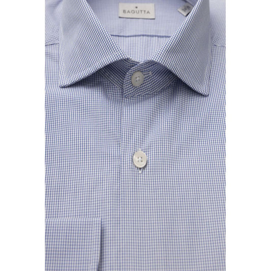 Light Blue Cotton Men Shirt - SEHABRANDS