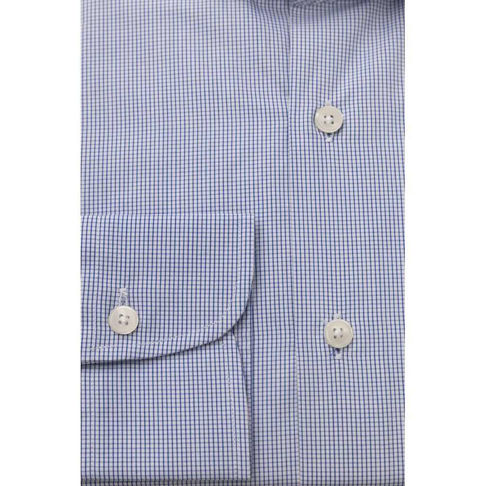 Light Blue Cotton Men Shirt - SEHABRANDS