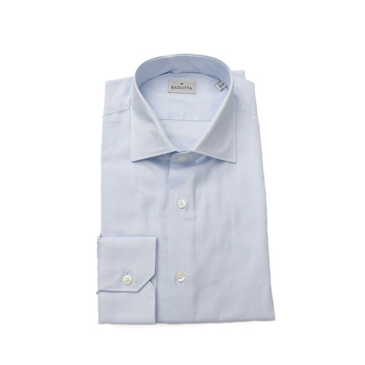 Light Blue Cotton Mens Shirt - SEHABRANDS