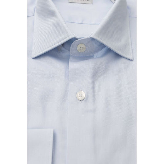 Light Blue Cotton Mens Shirt - SEHABRANDS