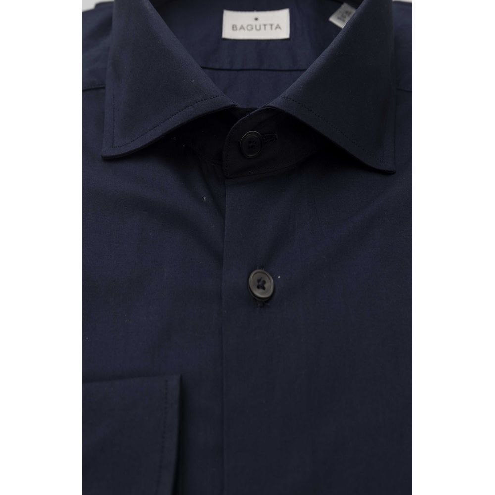 Blue Cotton Men Shirt - SEHABRANDS