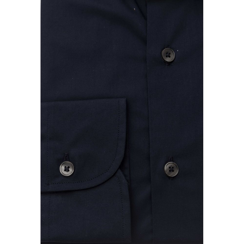 Blue Cotton Men Shirt - SEHABRANDS