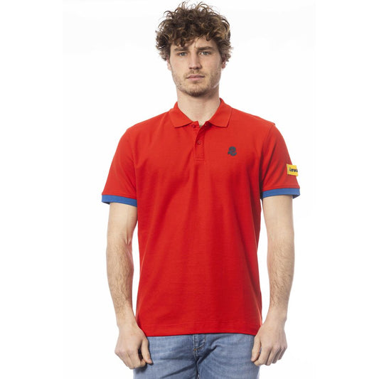 Red Cotton Men Polo Shirt - SEHABRANDS