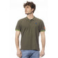 Green Cotton Men Polo Shirt - SEHABRANDS