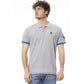 Gray Cotton Men Polo Shirt - SEHABRANDS