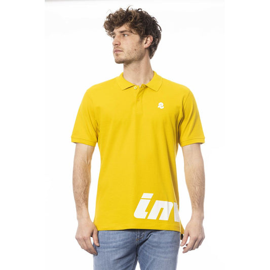 Yellow Cotton Men Polo Shirt - SEHABRANDS