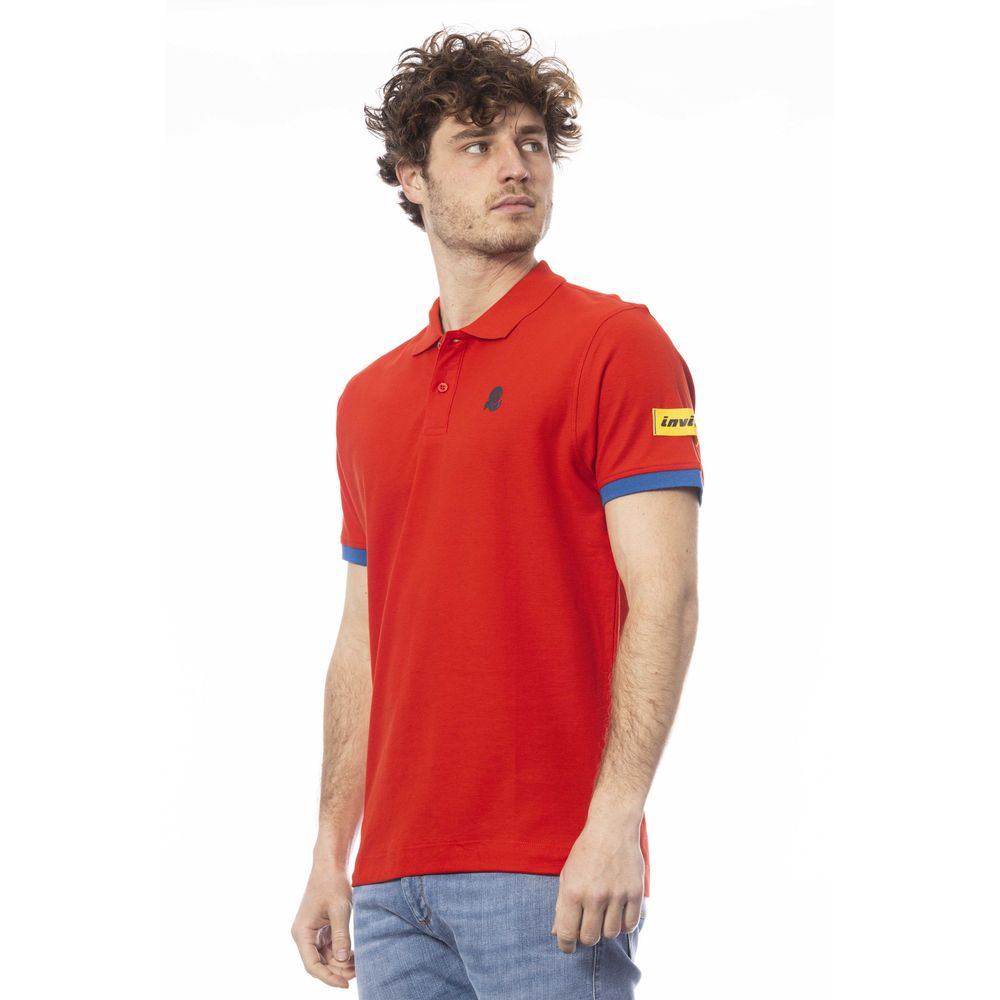 Red Cotton Men Polo Shirt - SEHABRANDS