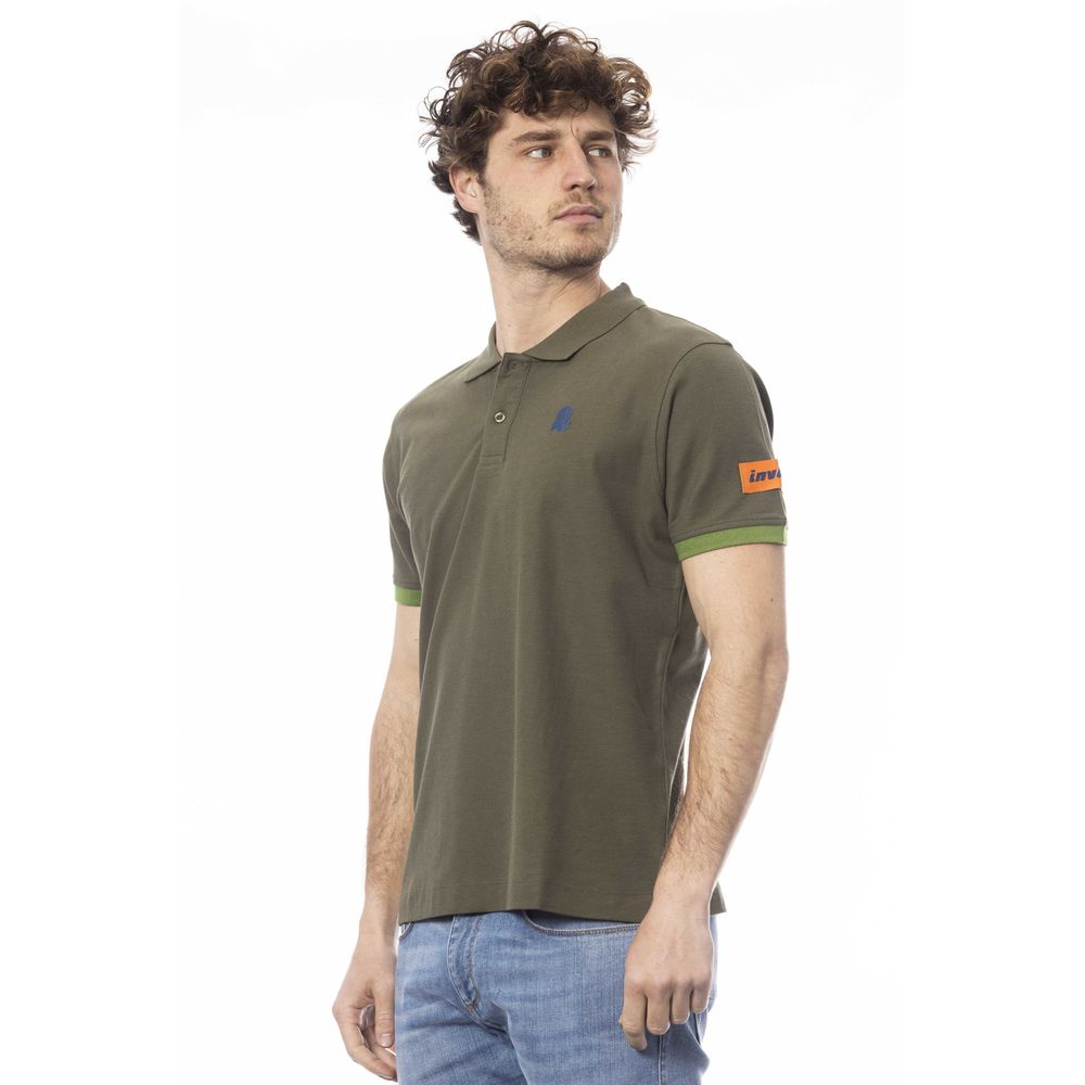 Green Cotton Men Polo Shirt - SEHABRANDS