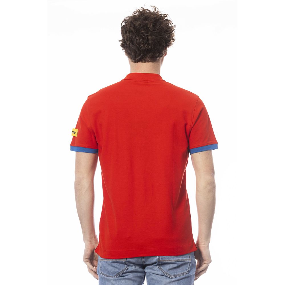 Red Cotton Men Polo Shirt - SEHABRANDS