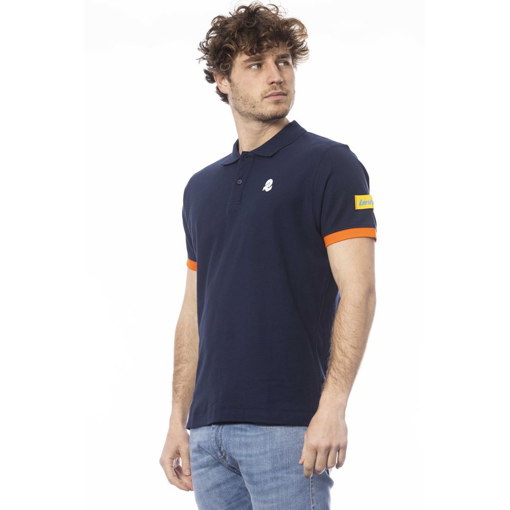 Blue Cotton Men Polo Shirt - SEHABRANDS