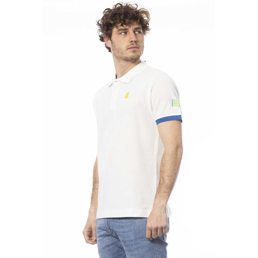 White Cotton Men Polo Shirt - SEHABRANDS