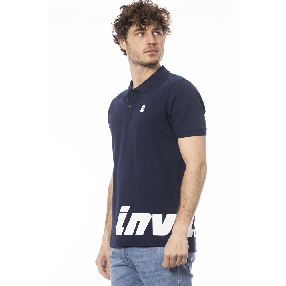 Blue Cotton Men Polo Shirt - SEHABRANDS