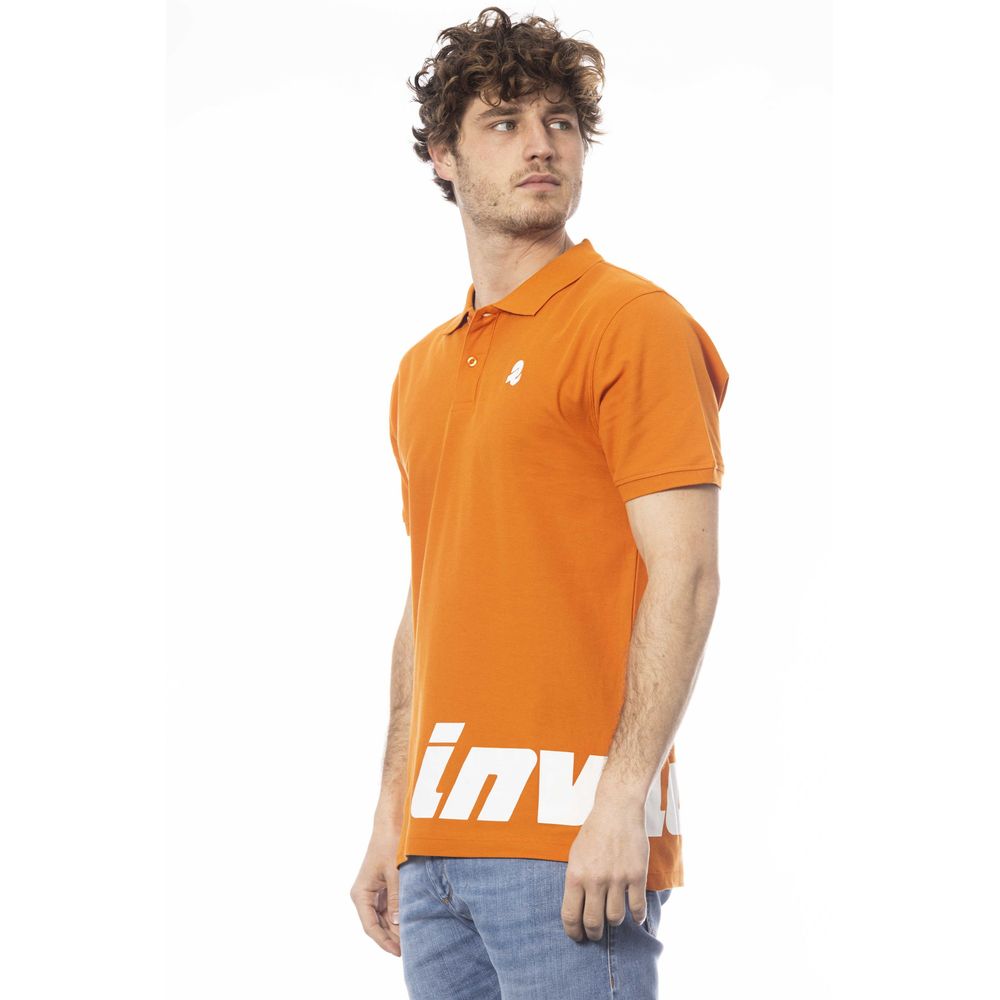 Orange Cotton Men Polo Shirt - SEHABRANDS