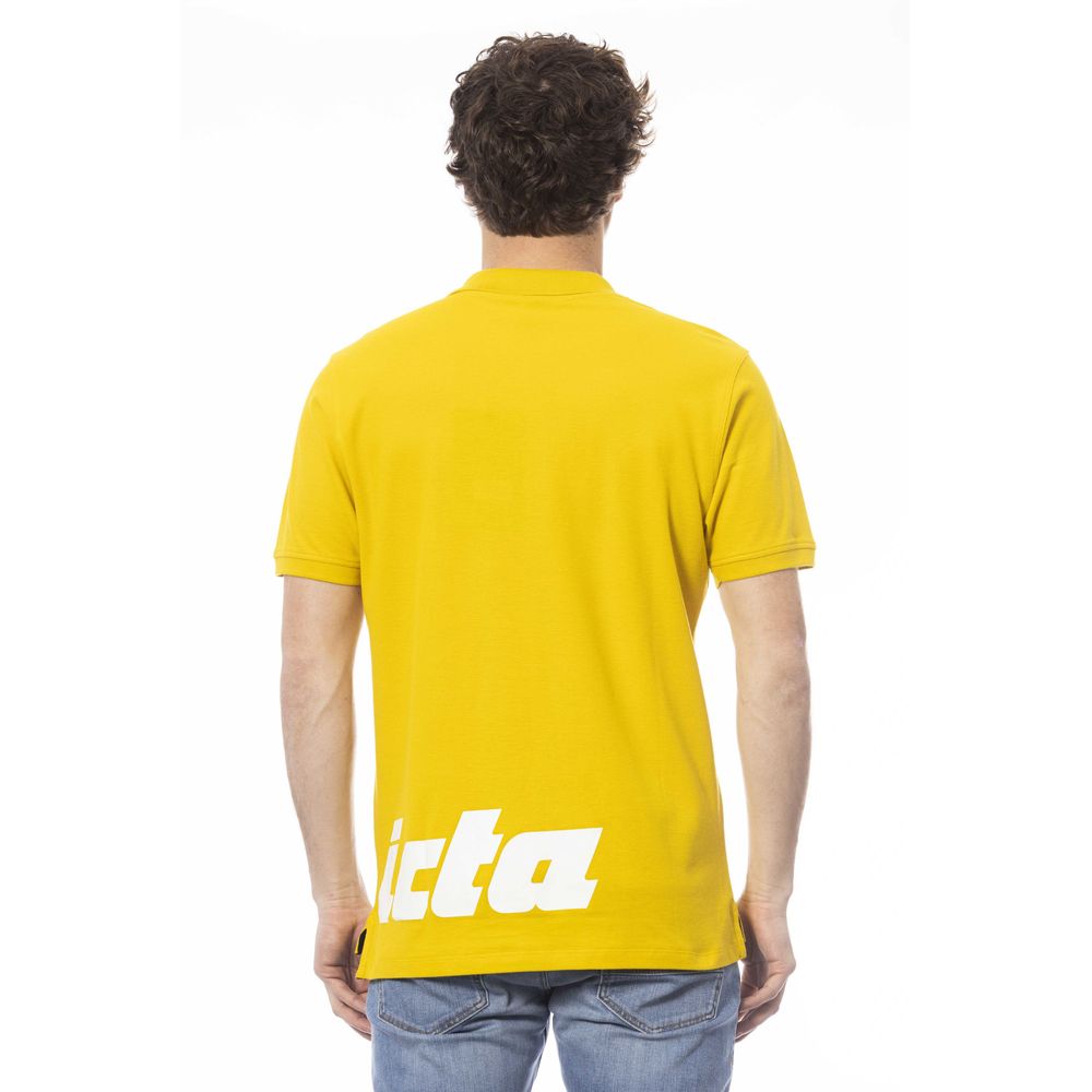 Yellow Cotton Men Polo Shirt - SEHABRANDS