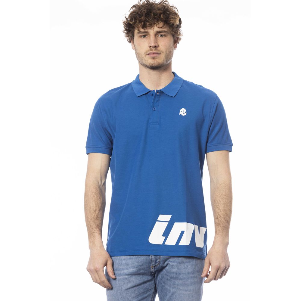 Blue Cotton Men Polo Shirt - SEHABRANDS