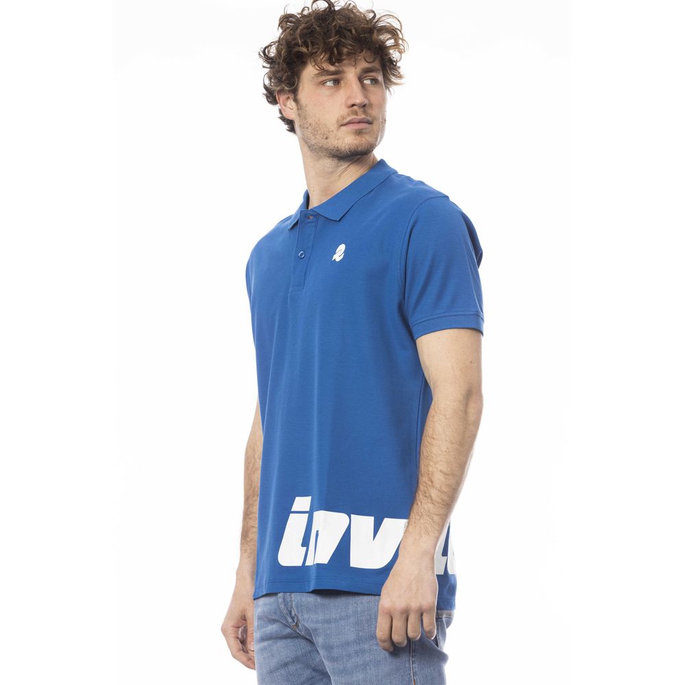 Blue Cotton Men Polo Shirt - SEHABRANDS