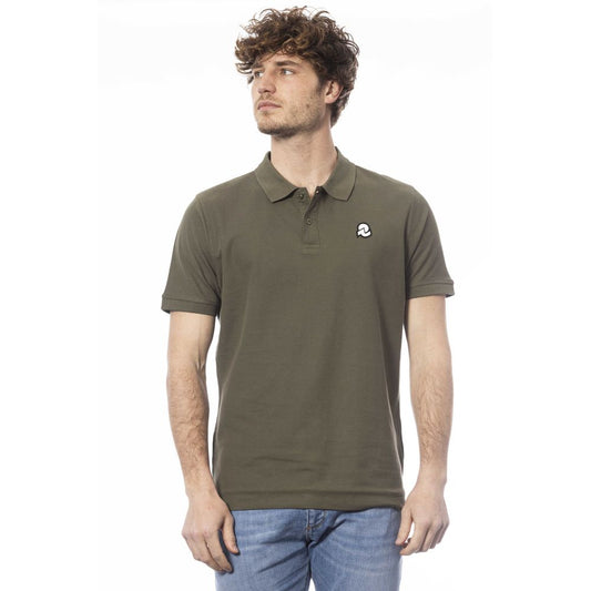 Green Cotton Men Polo Shirt - SEHABRANDS