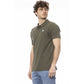 Green Cotton Men Polo Shirt - SEHABRANDS