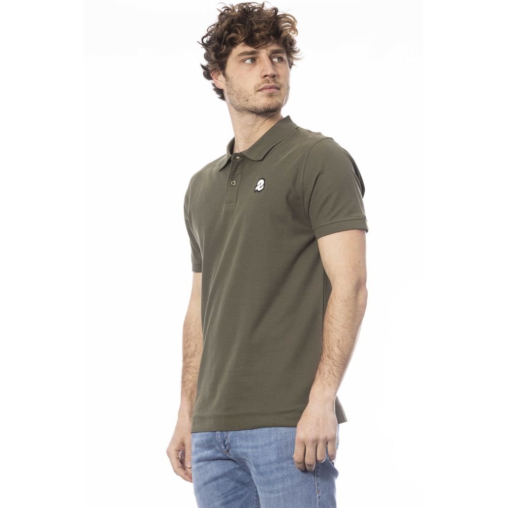 Green Cotton Men Polo Shirt - SEHABRANDS