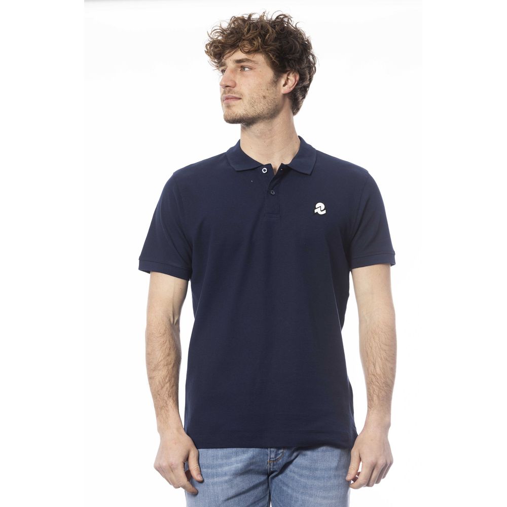 Blue Cotton Men Polo Shirt - SEHABRANDS