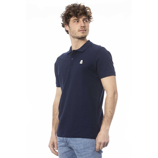 Blue Cotton Men Polo Shirt - SEHABRANDS