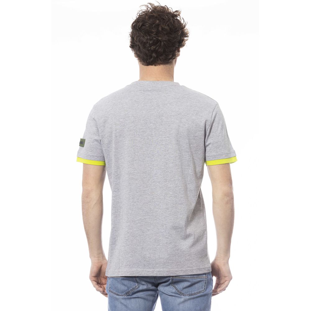 Gray Cotton Men T-Shirt - SEHABRANDS