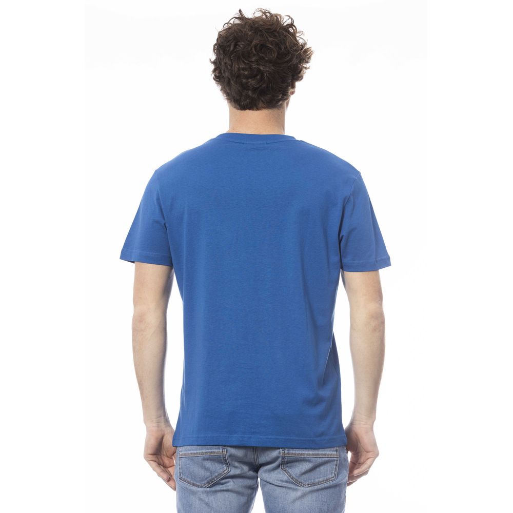 Blue Cotton Men T-Shirt - SEHABRANDS