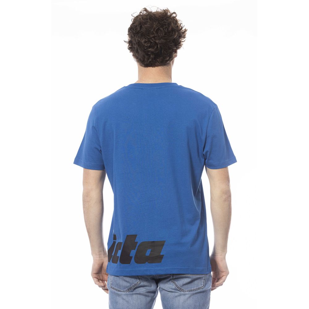 Blue Cotton Men T-Shirt - SEHABRANDS