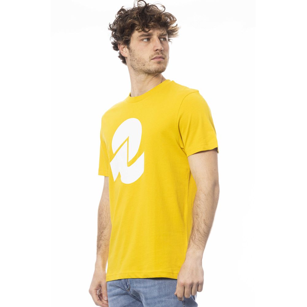 Yellow Cotton Men T-Shirt - SEHABRANDS