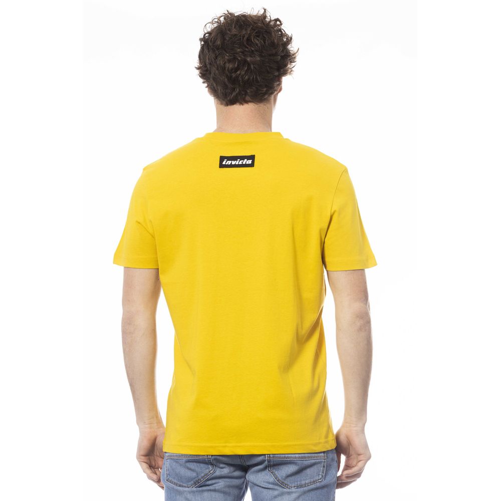 Yellow Cotton Men T-Shirt - SEHABRANDS