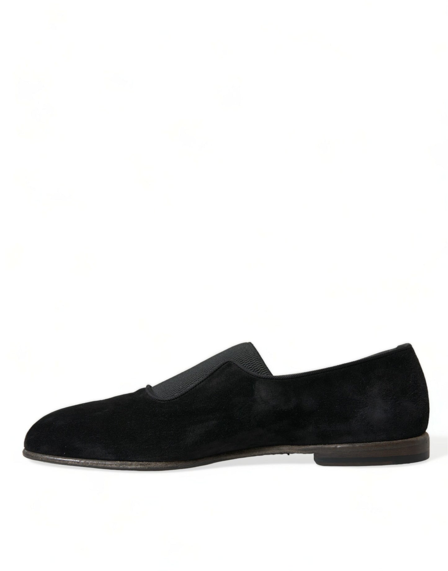 Dolce & Gabbana Elegant Black Velor Loafers for the Discerning Gentleman