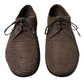 Dolce & Gabbana Elegant Raffia Upper Derby Shoes - Lace Up in Brown