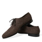 Dolce & Gabbana Elegant Raffia Upper Derby Shoes - Lace Up in Brown