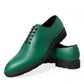 Dolce & Gabbana Elegant Green Leather Oxford Dress Shoes