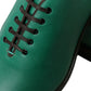 Dolce & Gabbana Elegant Green Leather Oxford Dress Shoes