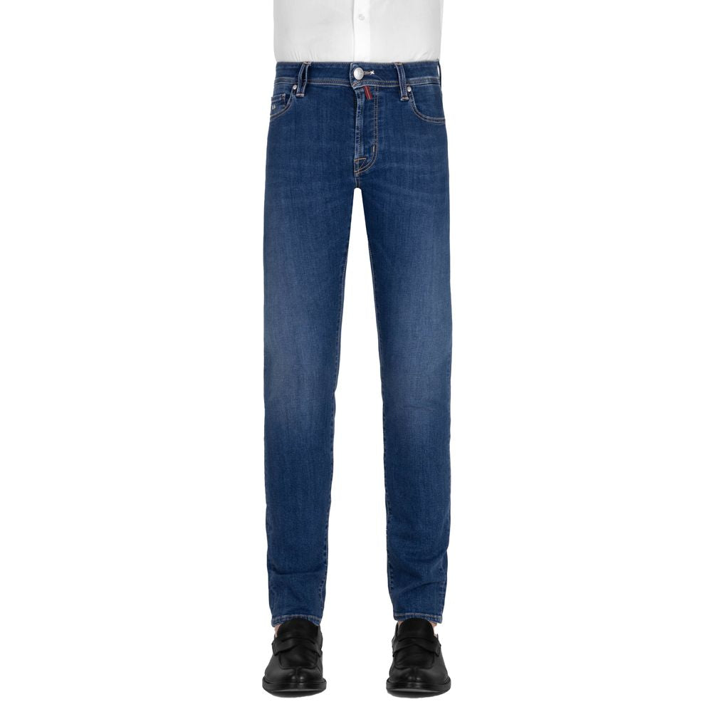 Elegant Stretch Cotton Men's Jeans - SEHABRANDS