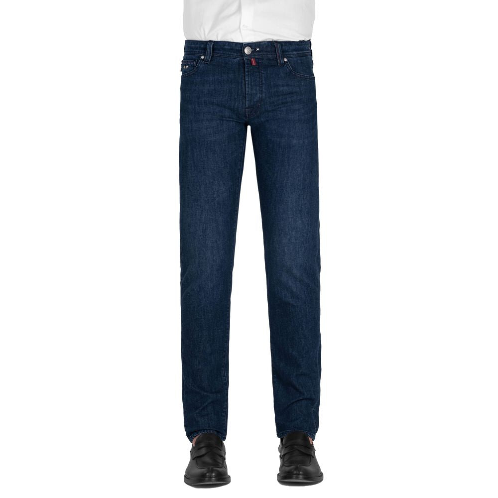 Elegant Stretch Cotton Men's Jeans - SEHABRANDS