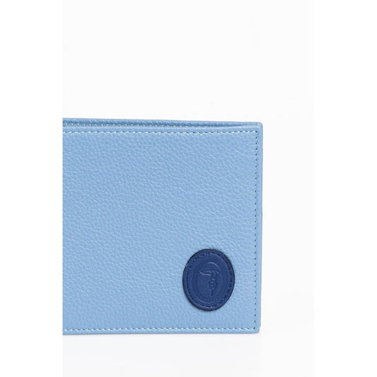 Light Blue Leather Men Wallet - SEHABRANDS