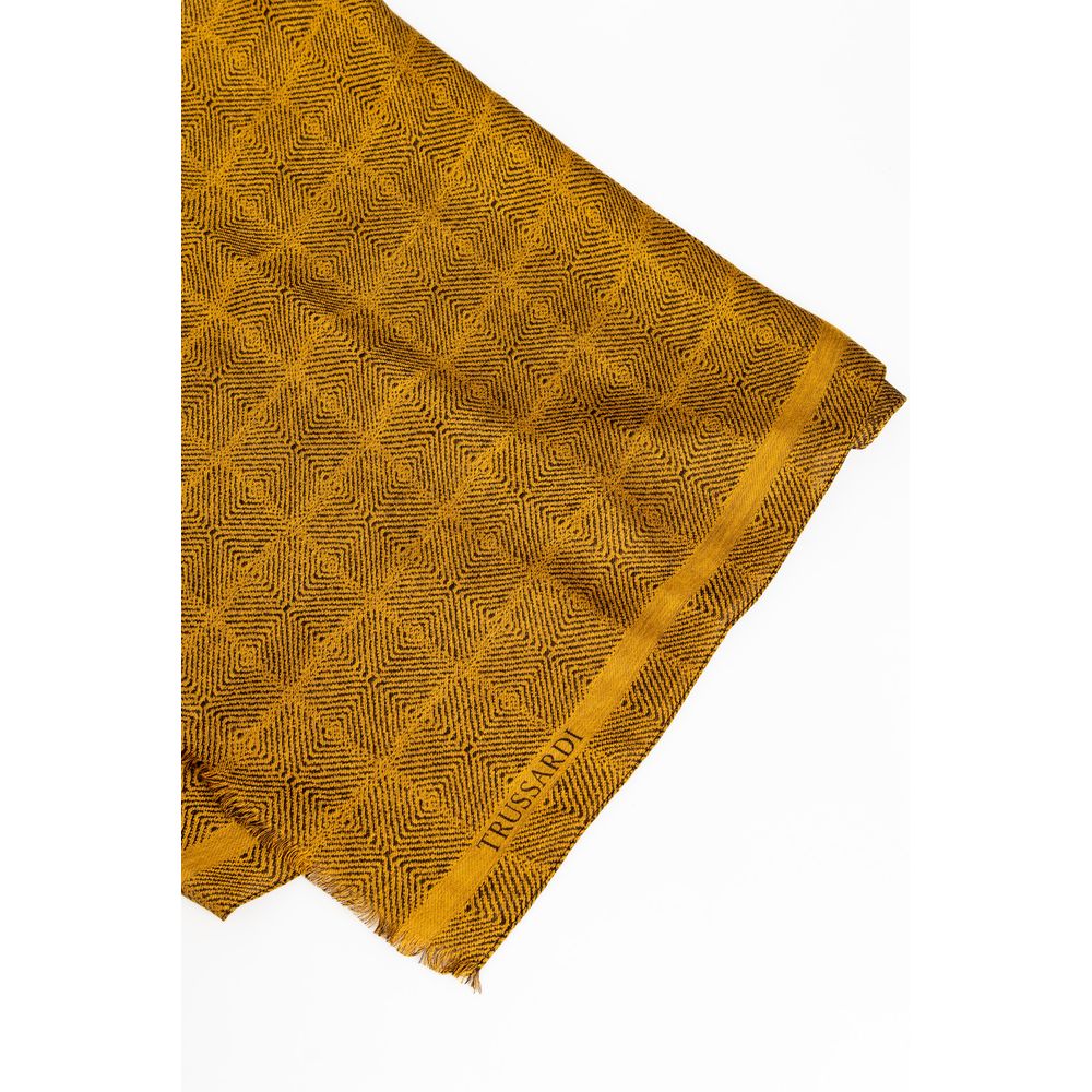 Yellow Viscose Men Scarf - SEHABRANDS